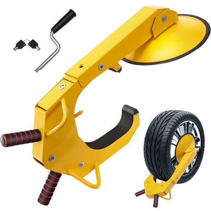 Wheel Lock Clamp, Adjustable Steel Tire Boot, 6.3–15 in