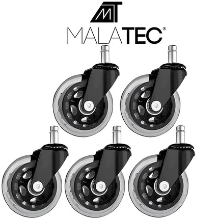Biroja krēsla riteņi - 5 gab. Malatec 22077