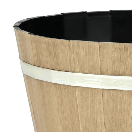 Whiskey Barrel Planters, 4 Pack 300mm Plastic With Drainage