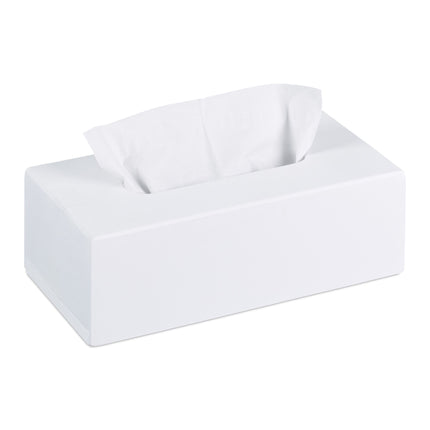 White Bamboo Tissue Box
