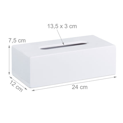 White Bamboo Tissue Box