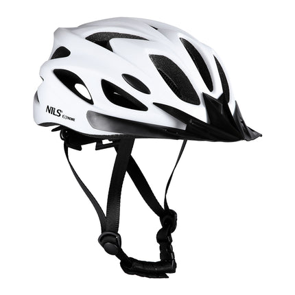 Balta velosipēda ķivere, L izmērs (55-61 cm)