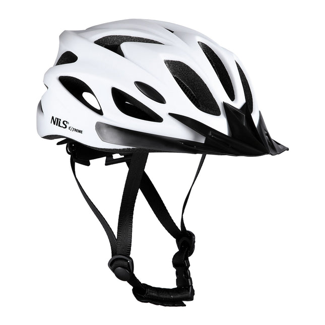 Balta velosipēda ķivere, L izmērs (55-61 cm)