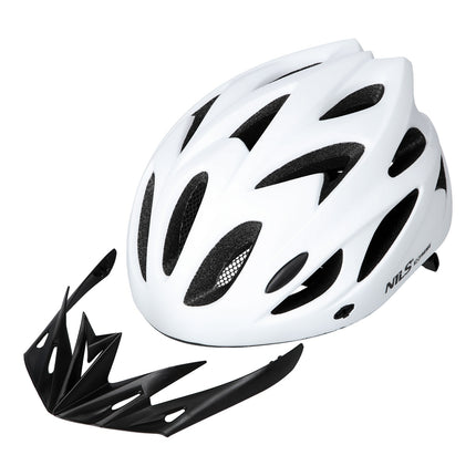 Balta velosipēda ķivere, L izmērs (55-61 cm)