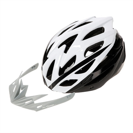 Balta-melna L izmēra ķivere, 59-65 cm