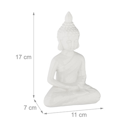 Baltā Budas figūra 17 cm