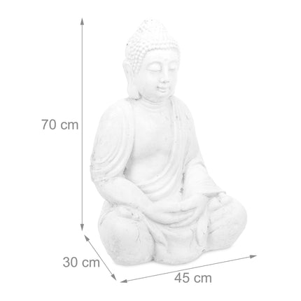 Baltā Budas figūra 70 cm