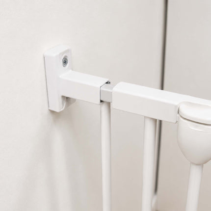 Balti tērauda drošības vārti, regulējami 85–180 cm