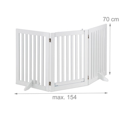 Balti drošības vārti ar durvīm 70 cm