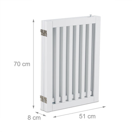 Balti drošības vārti ar durvīm 70 cm