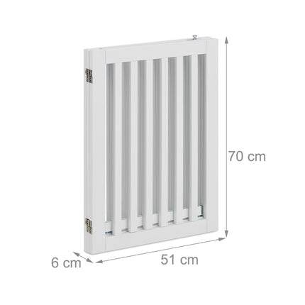 Balti drošības vārti ar durvīm 70 cm