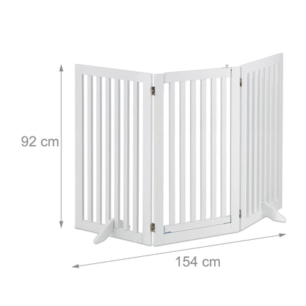 Balti drošības vārti ar durvīm 92 cm