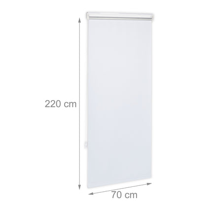 Baltas termo rullo žalūzijas 220 cm garas