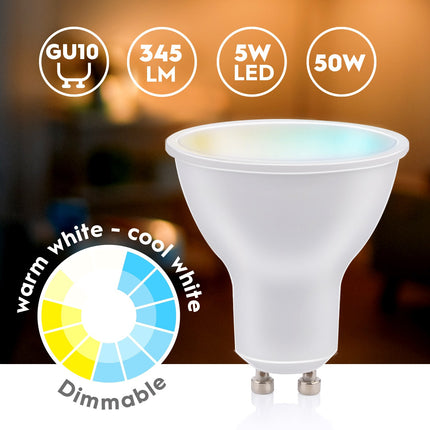 WiFi Smart GU10 LED Warm/Cool white 4.9W 470 lm