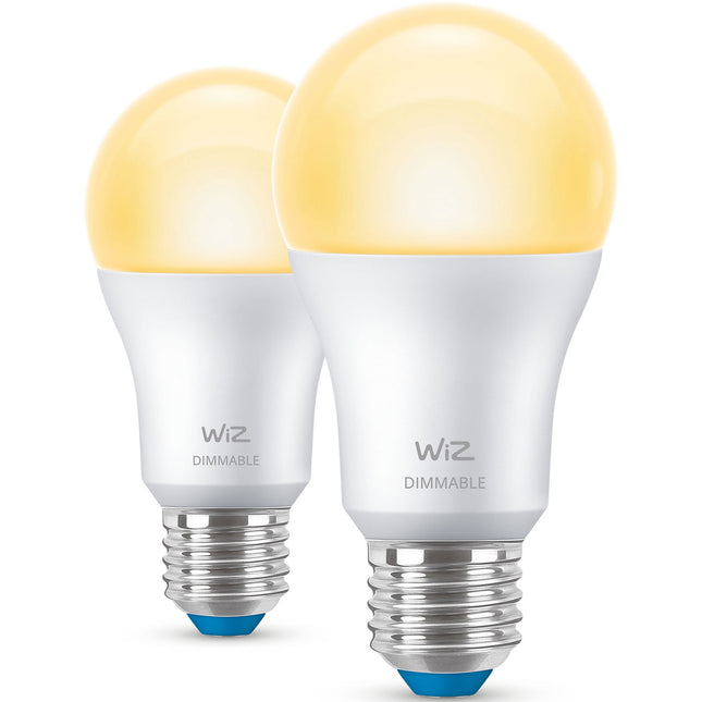 WiFi Smart LED E27 Normal 60W 806lm Dimmable warm white 2-pack