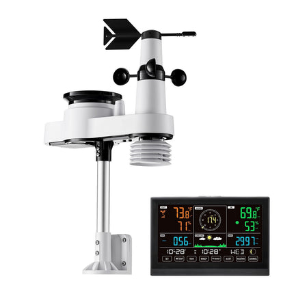 Wi-Fi Weather Station 5-in-1, 7.5-Inch Display, Solar Sensor