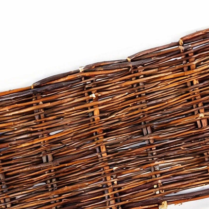 Willow Wicker Garden Border Fence, Flexible With Pegs