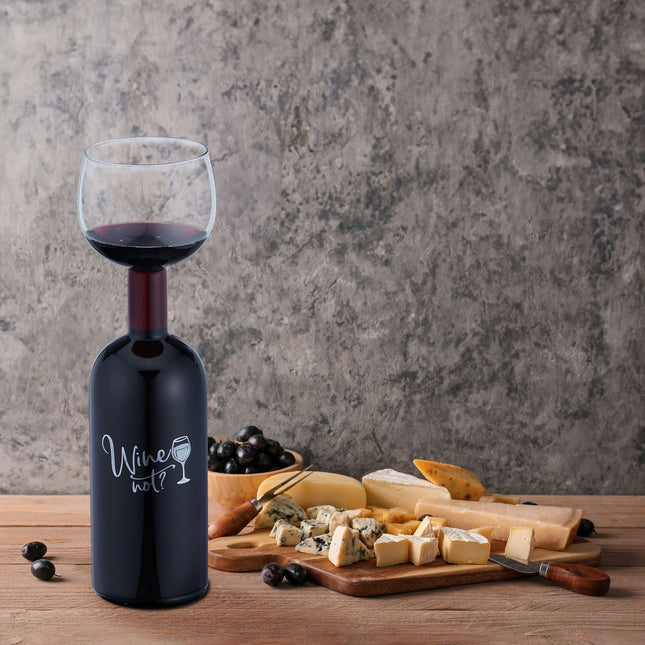 Vīna pudeles glāze 750 ml - jautra dāvana vīna cienītājiem