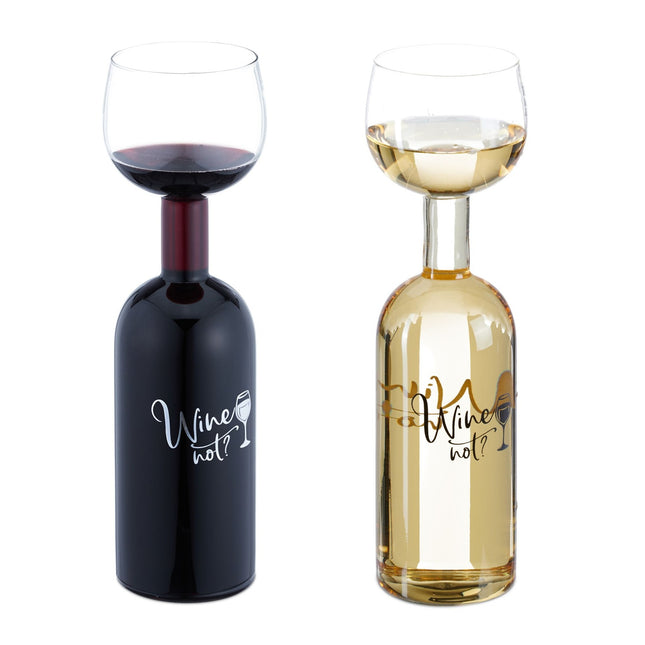 Vīna pudeles glāze 750 ml - jautra dāvana vīna cienītājiem
