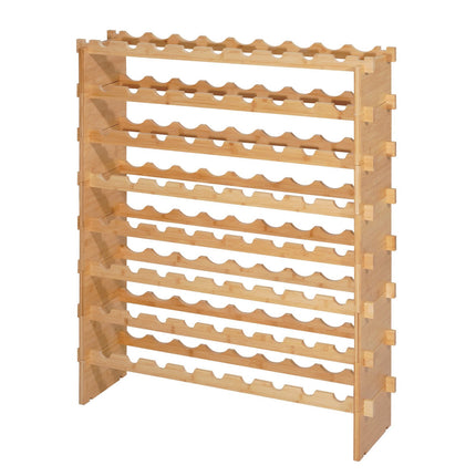 Wine Rack, 72-Bottle 8-Tier Stackable Freestanding Wood