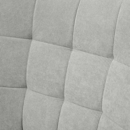 Gray Corduroy Wing Chair with Ottoman - Relaxation armchair