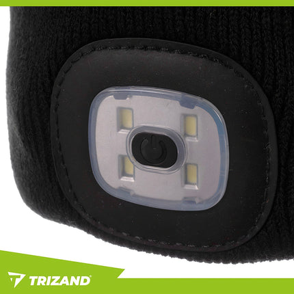 Ziemas cepure ar lukturīti - melna Trizand 22663