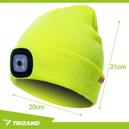 Ziemas cepure ar lukturīti - dzeltena Trizand 22664