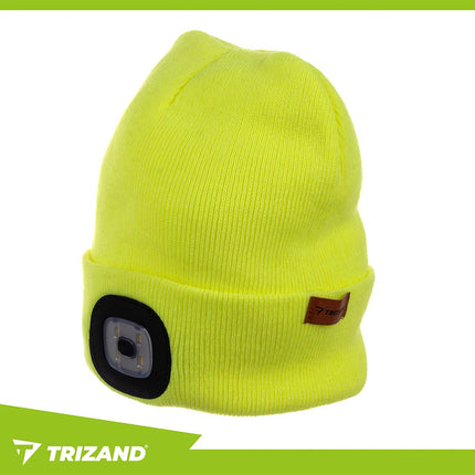 Ziemas cepure ar lukturīti - dzeltena Trizand 22664