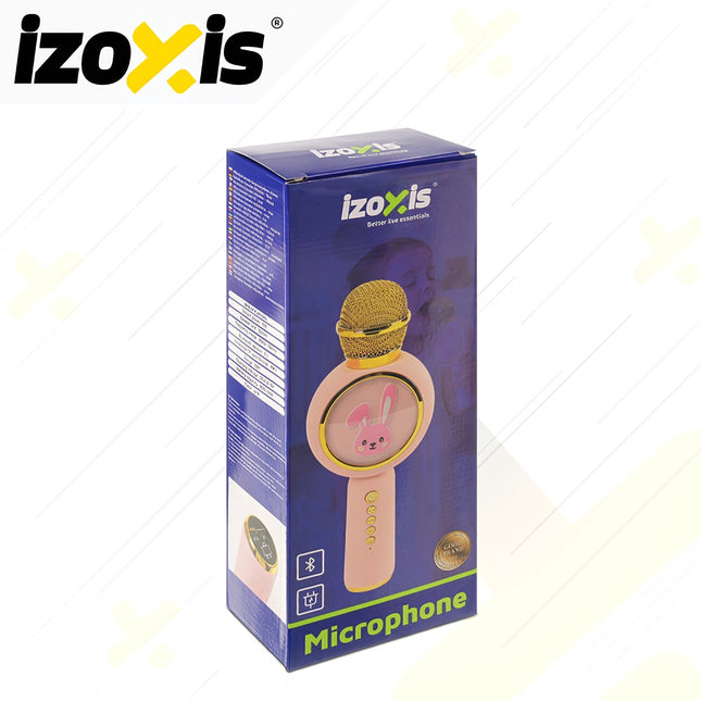 Bezvadu Bluetooth karaoke mikrofons bērniem, rozā