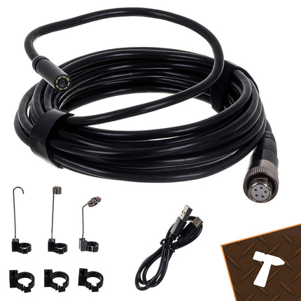 Bezvadu endoskopa kamera, 5 m kabelis, Full HD, 8 LED diodes