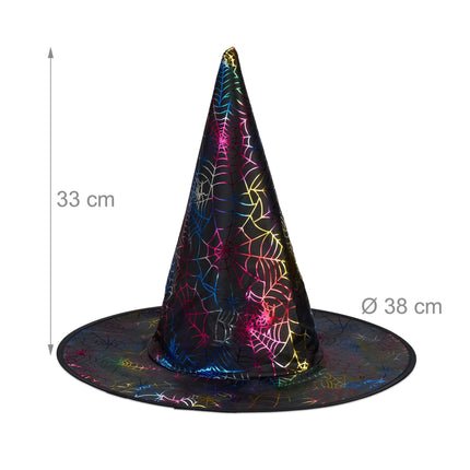 Witch's hat with cobwebs 6-pack