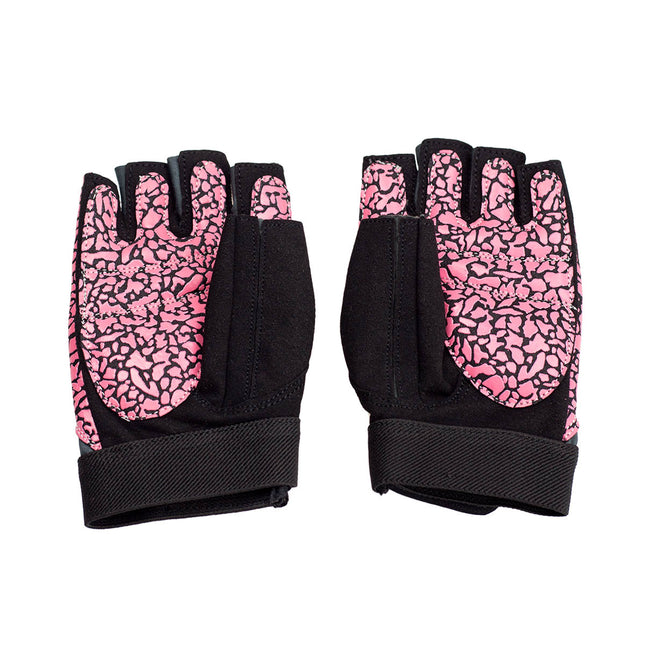 Women's Fitness Gloves, Size M, Pink/Gray