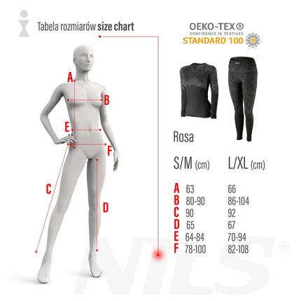 Sieviešu termoaktīvās apakšveļas komplekts, melns, L/XL