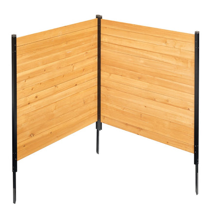 Wood Privacy Fence Screen, 2-Panel 38 x 42 in