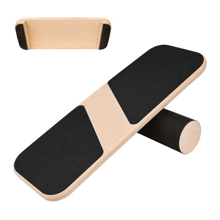 Wooden Balance Board with Roller for Balance Training, Birch Plywood