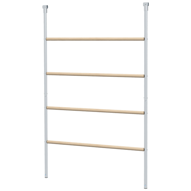 Koka vistu kāpnes, rotaļu laukums vistām, vistu kāpšanas rāmis 4-6 vistām, 140 x 86 x 2,5 cm, dabīgs koks