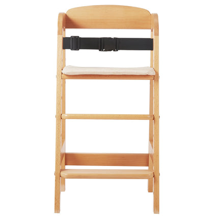 Wooden High Chair, Adjustable Convertible, Beech Wood Cushion