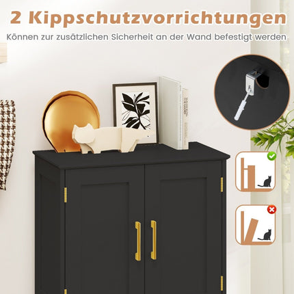 Koka virtuves pieliekamais skapis ar 4 durvīm un regulējamiem plauktiem