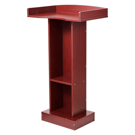 Wooden Lectern Podium Stand, 1040 mm, Storage Shelf