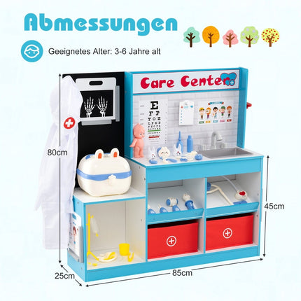 Koka medicīnas rotaļu komplekts ar rentgena un EKG monitoru