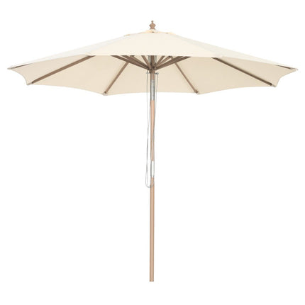Koka terases saulessargs, 270 cm, regulējams slīpums, bēšs