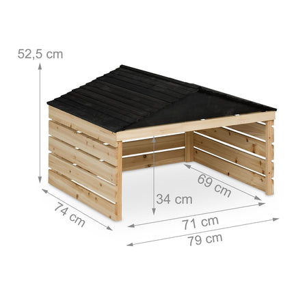 Koka robotizētā zāles pļāvēja garāža - aizsardzība pret laikapstākļiem