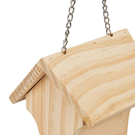 Wooden bird feeder