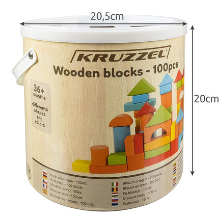 Koka klucīši - 100 gab. Kruzzel 22666