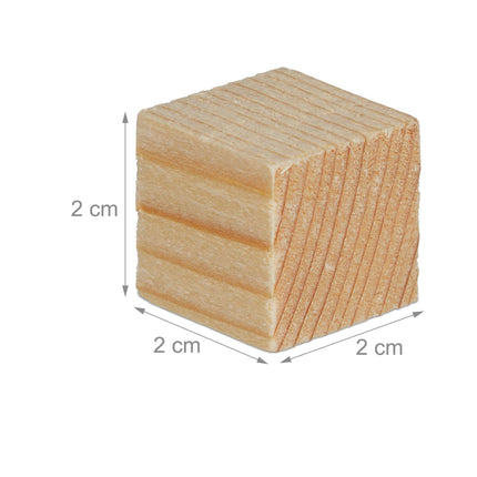 Koka kubiņu komplekts 2 cm, 160 gabaliņi