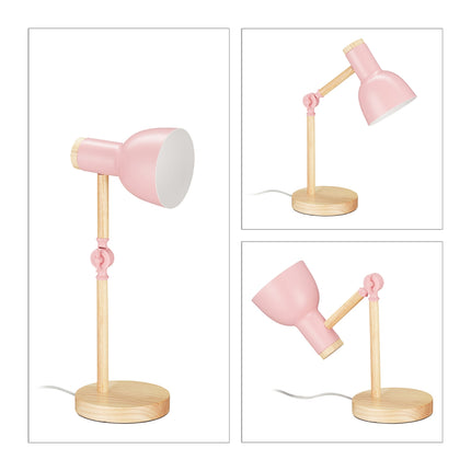 Koka galda lampa
