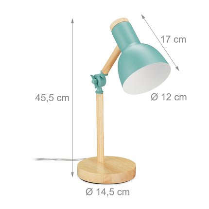 Koka galda lampa