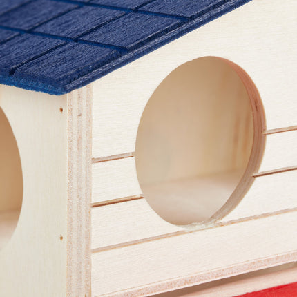 Wooden hamster house
