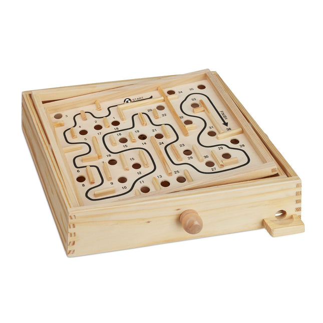 Wooden maze game