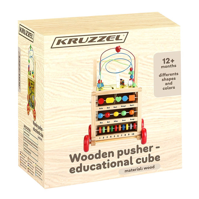 Wooden pusher - Educational cube 22606